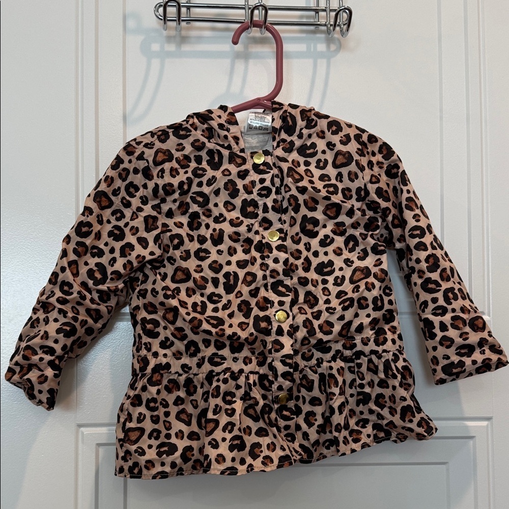 Nannette Brown Leopard Kids Raincoat